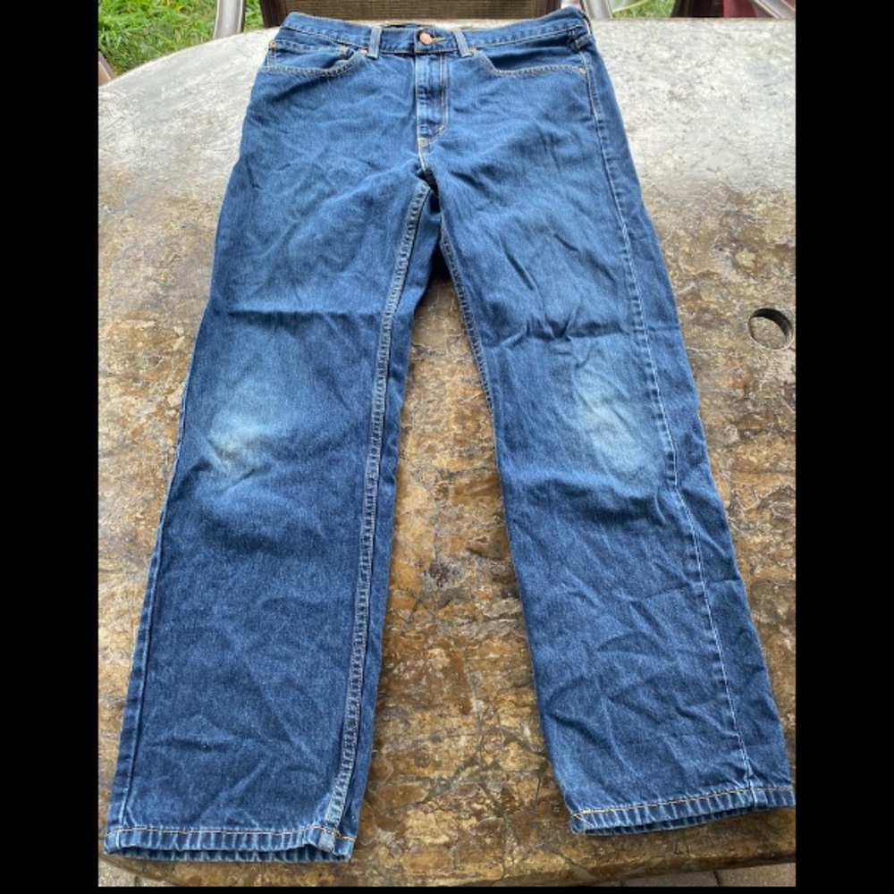 EUC Men’s Levi’s Strauss and Co 34x30 Denim Blue jeans pants buttons M wash